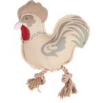 Jouet Vacan Coq avec corde Beige