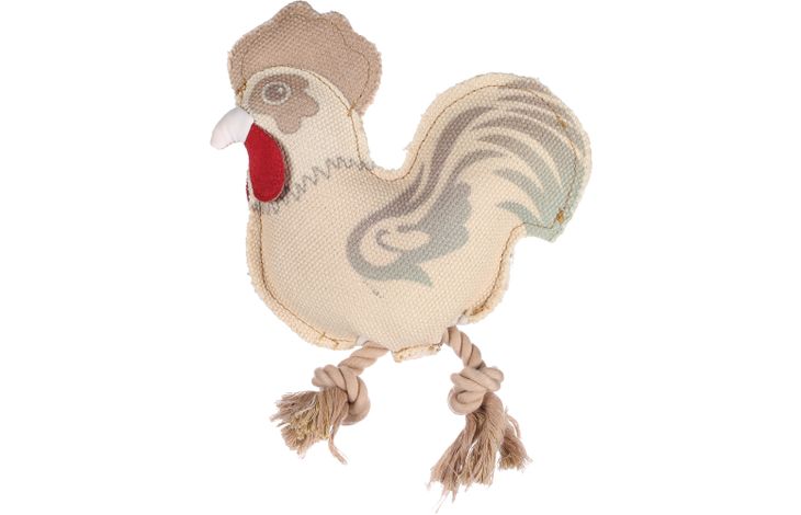 Flamingo Toy Vacan Rooster with rope Beige