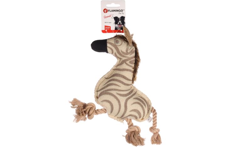 Flamingo Toy Vacan Zebra with rope Beige