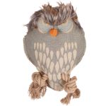 Jouet Vacan Hibou avec corde Kaki