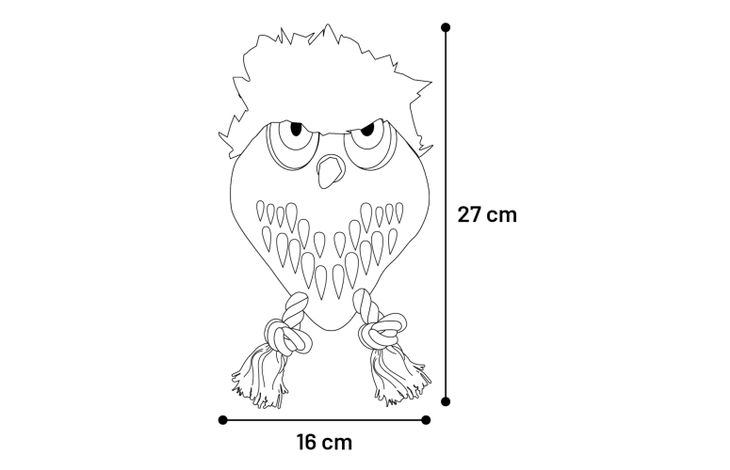 Flamingo Toy Vacan Owl with rope Khaki