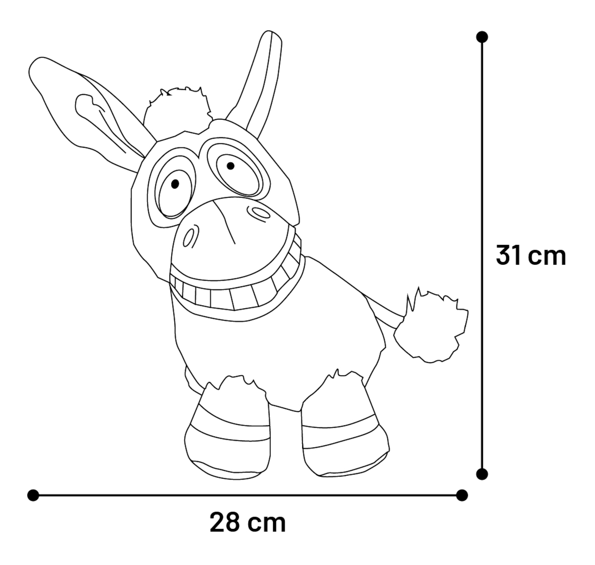 Flamingo Toy Monka Donkey Grey