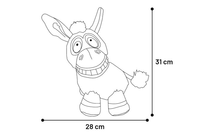 Flamingo Toy Monka Donkey Grey