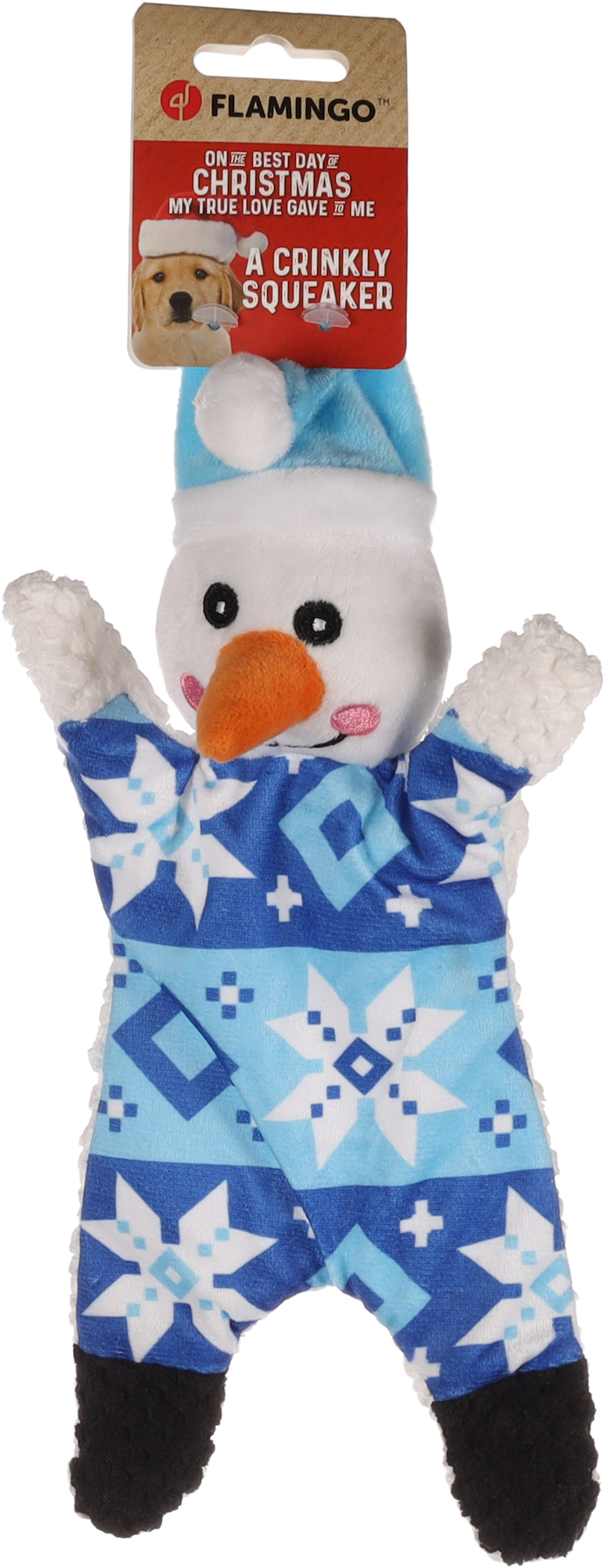 Flamingo Natale Giocattolo Rusto Babbo Natale Azzurro 