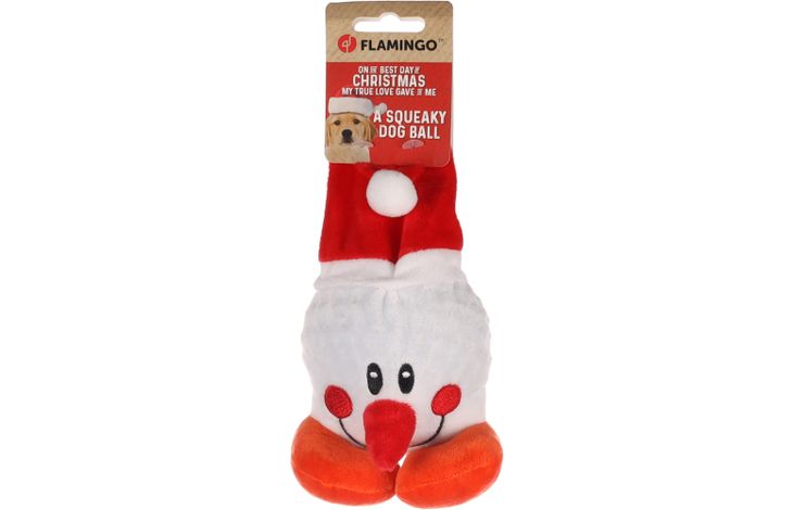 Flamingo Kerst Speelgoed Lady Sneeuwman Wit 