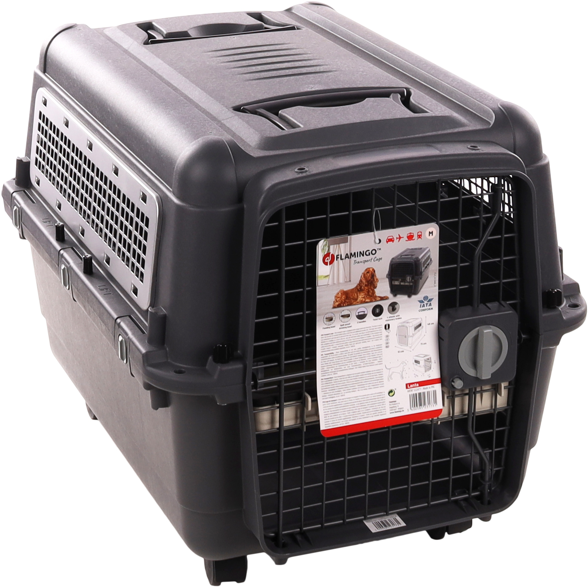 Flamingo Transport cage Lanta Dark grey