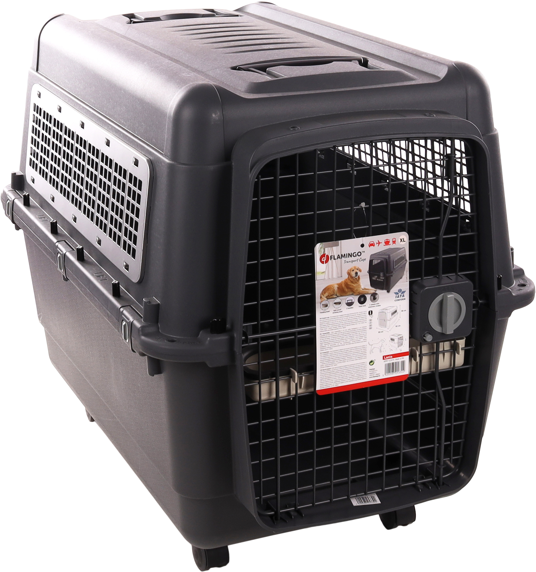 Flamingo Transport cage Lanta Dark grey