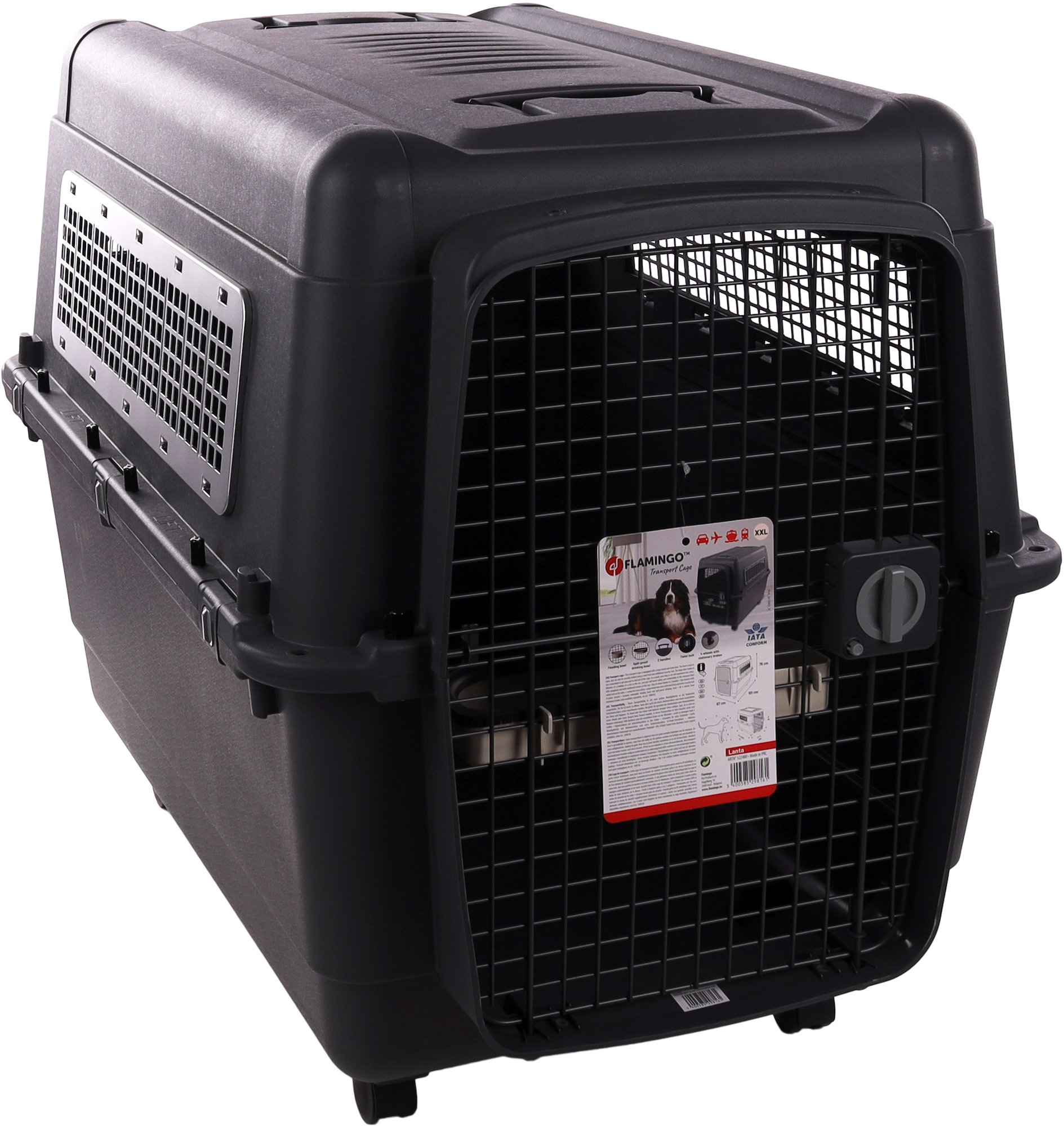 Flamingo Transport cage Lanta Dark grey