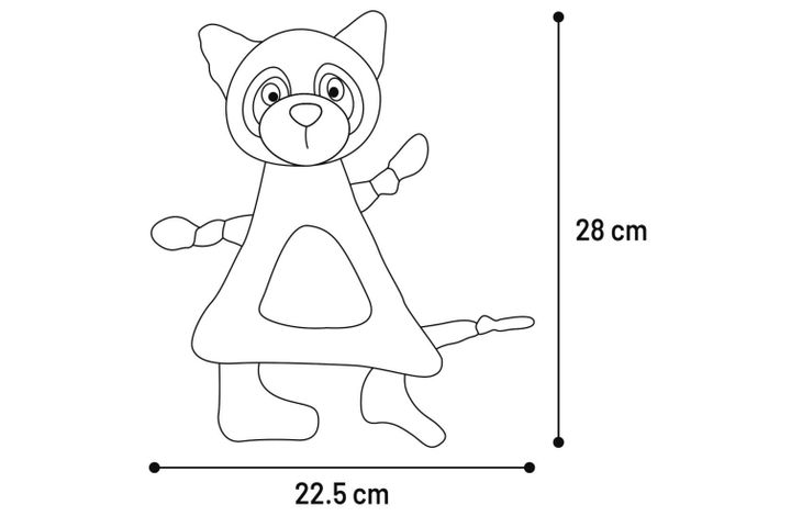 Flamingo Toy Kareau Racoon Grey