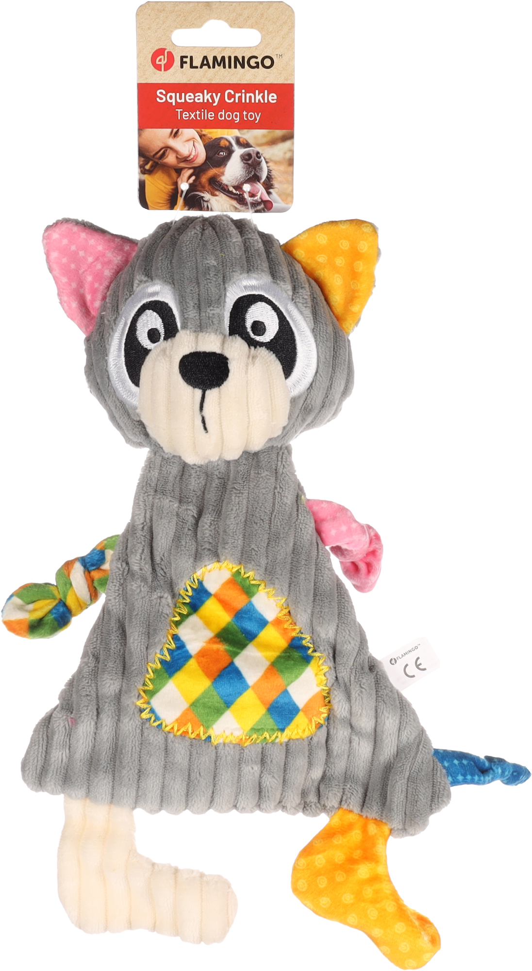 Flamingo Toy Kareau Racoon Grey