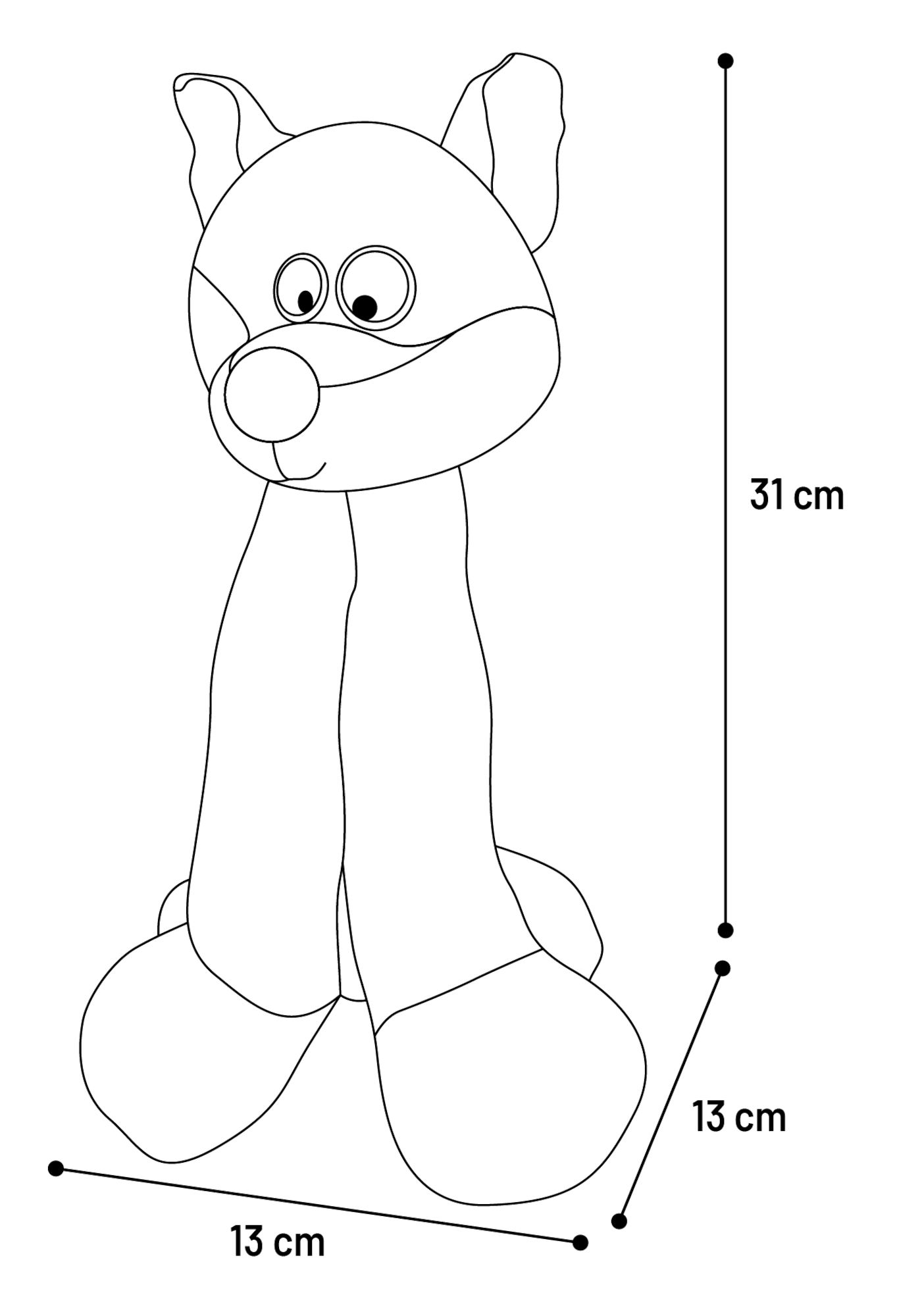 Flamingo Jouet Kareau Renard Brun clair