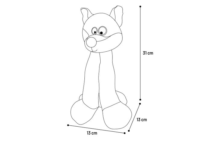 Flamingo Toy Kareau Fox Light brown