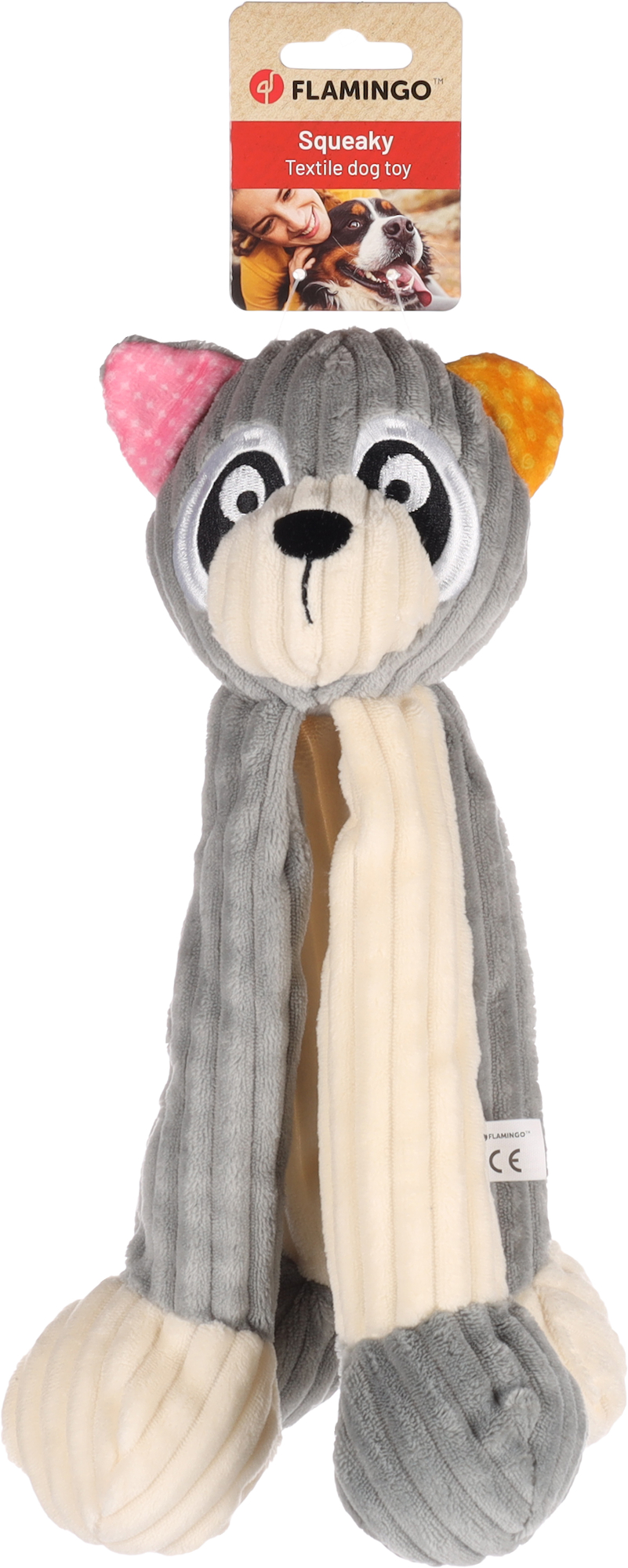 Flamingo Toy Kareau Racoon Grey