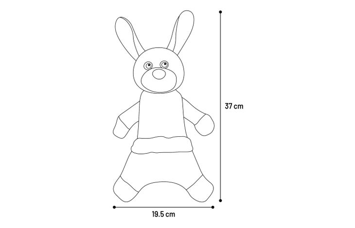Flamingo Toy Kira Rabbit Grey