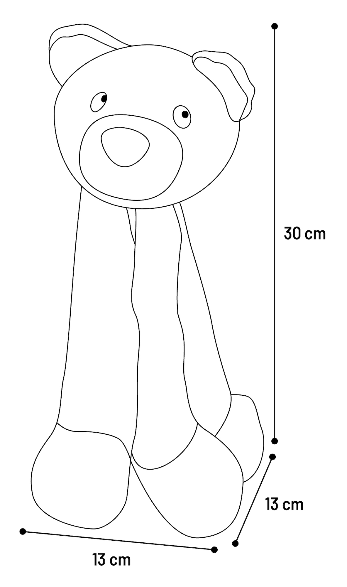 Flamingo Toy Leggy Bear Brown