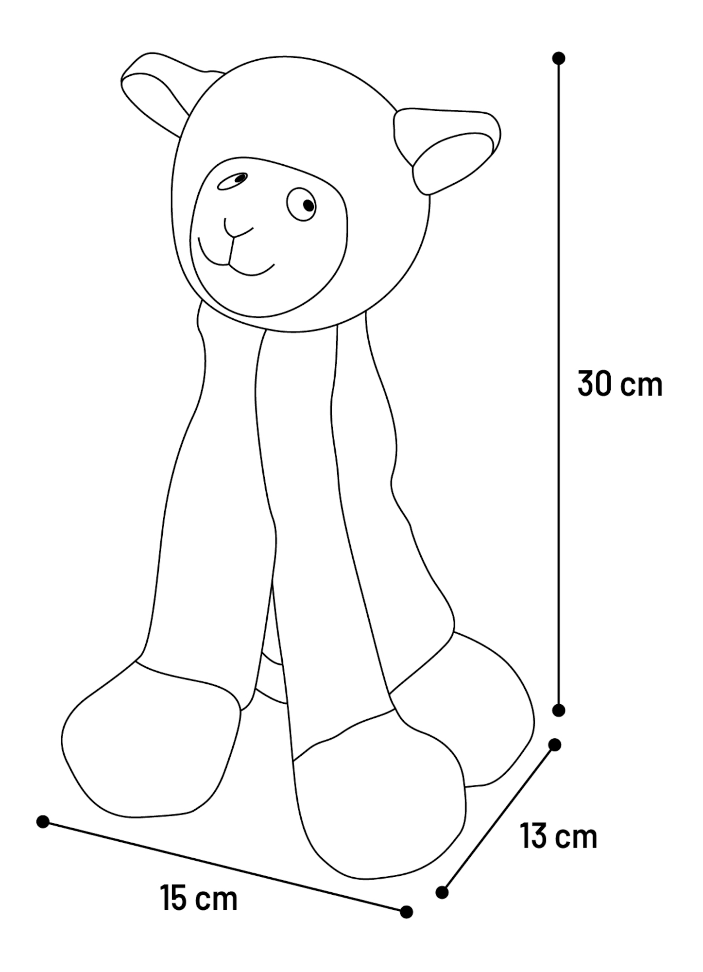 Flamingo Toy Leggy Llama Beige