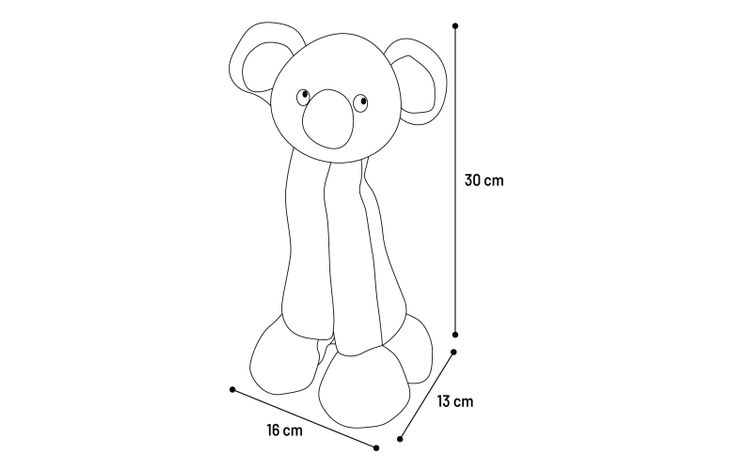Flamingo Toy Leggy Koala Grey