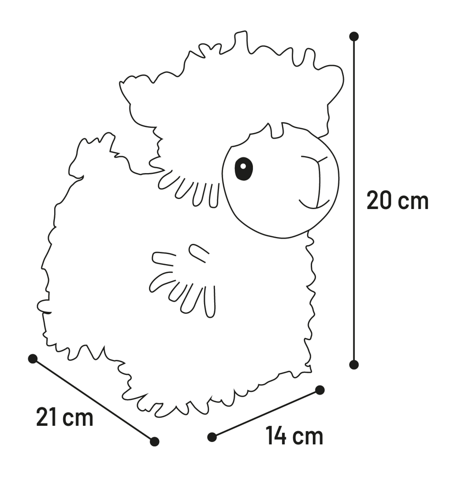 Flamingo Giocattolo Flufa Lama Beige