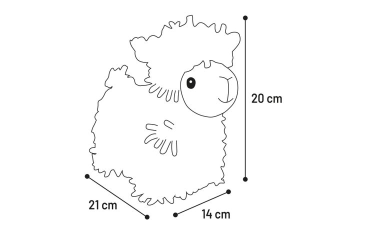 Flamingo Toy Flufa Llama Beige