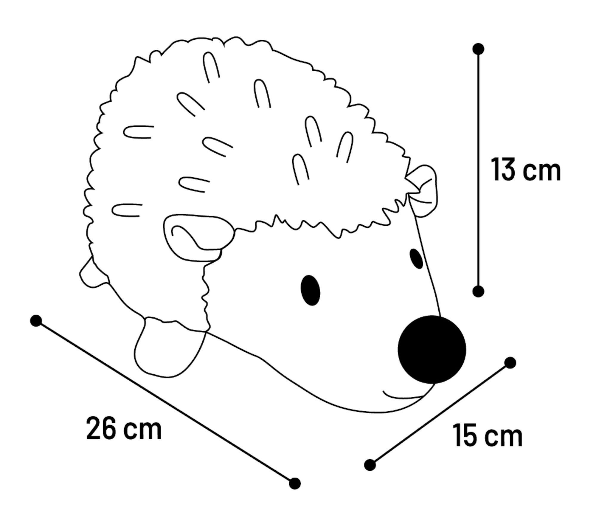 Flamingo Spielzeug Flufa Igel Beige