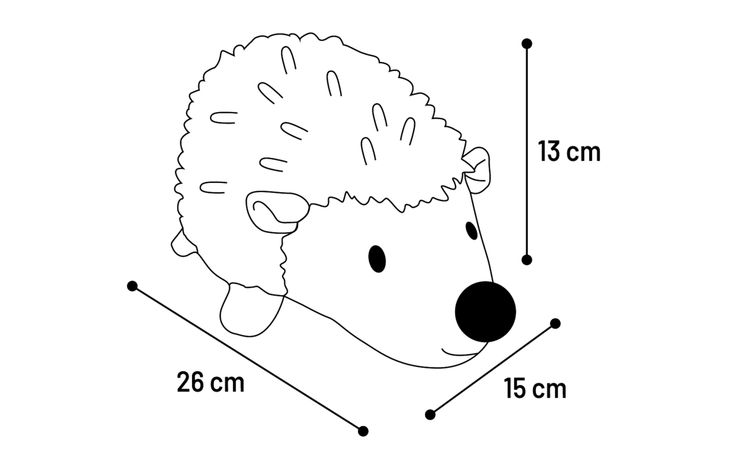 Flamingo Toy Flufa Hedgehog Beige