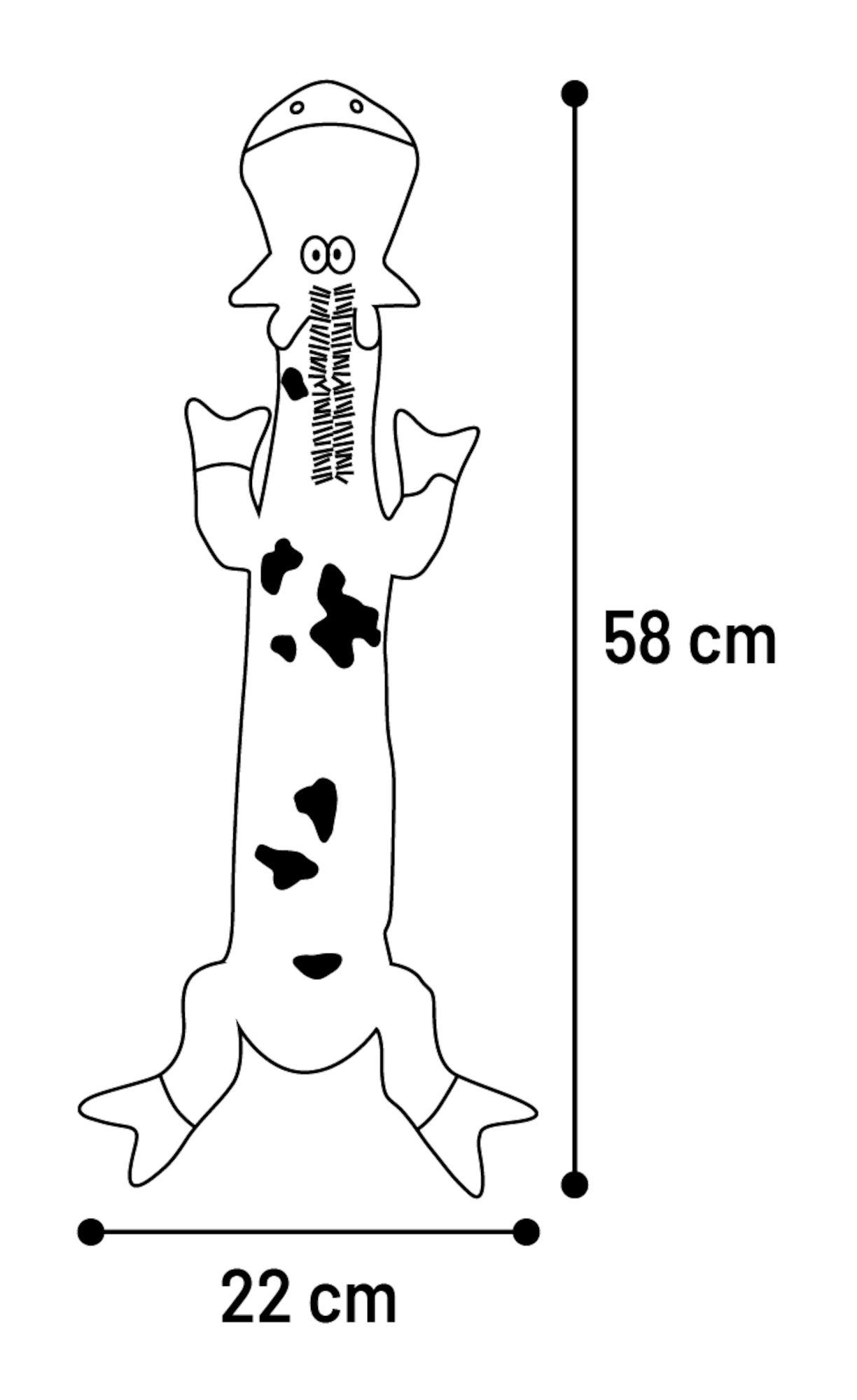 Flamingo Juguete Bellu Vaca Blanco & Negro