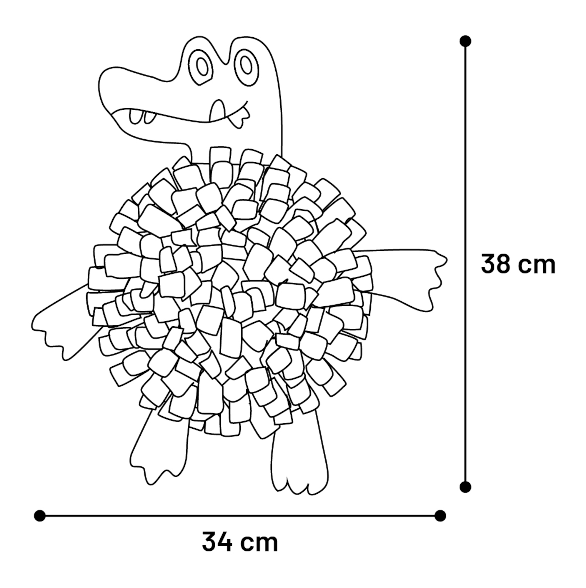 Flamingo Sniffing carpet Njammie Crocodile Green