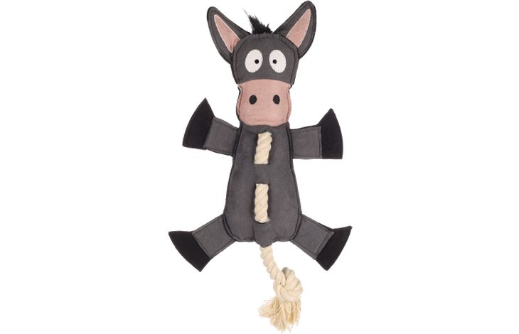 Flamingo Jouet Chordo Âne avec corde Gris