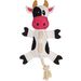 Toy Charda Cow with rope White & Black