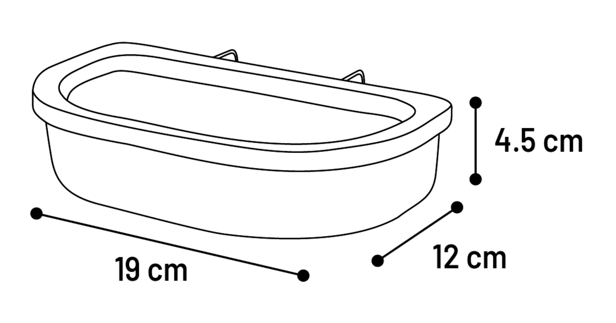Flamingo Drinking bowl Nomad & Lanta with anti-spill edge Light grey