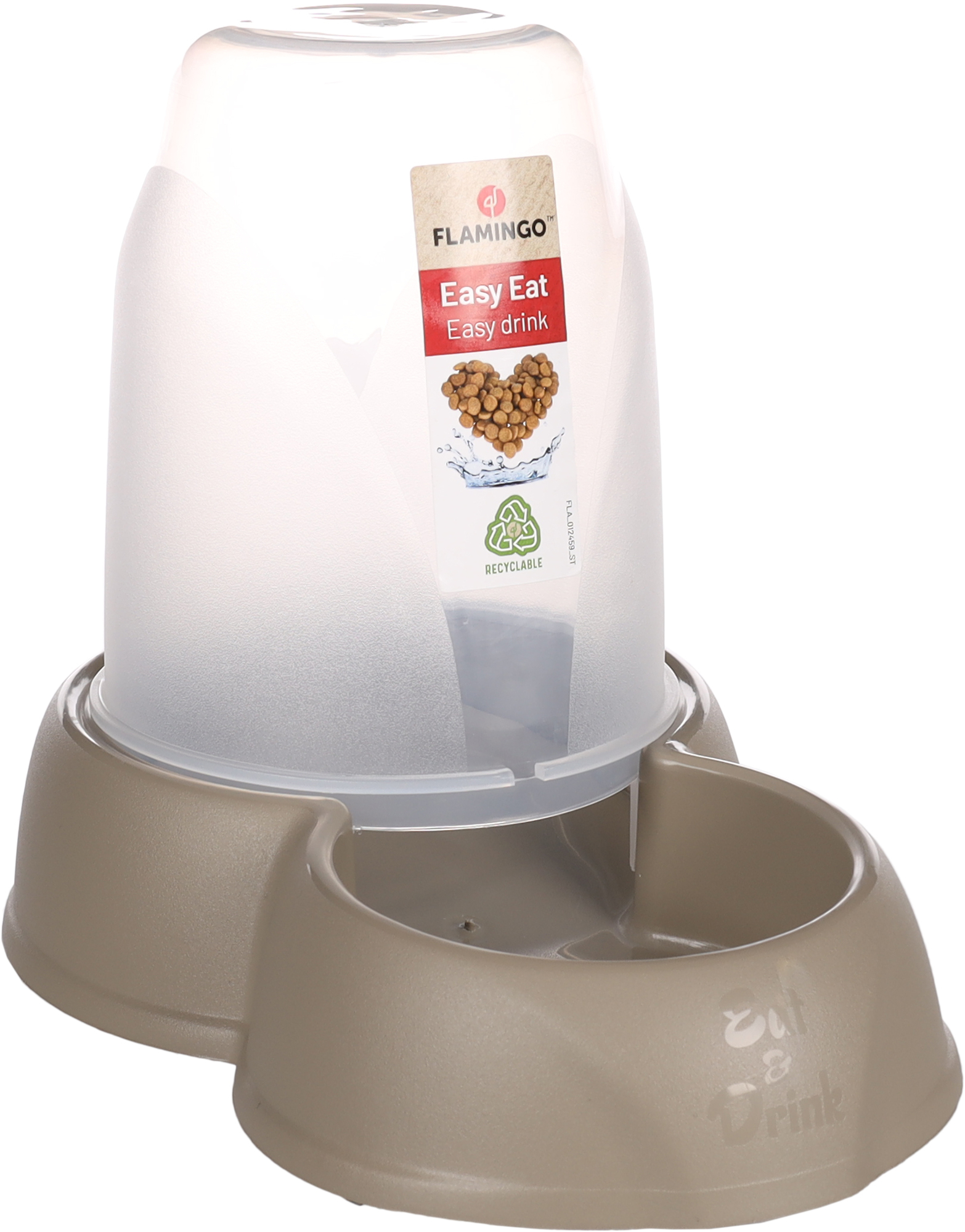 Flamingo Voerautomaat & Waterautomaat Zena Taupe