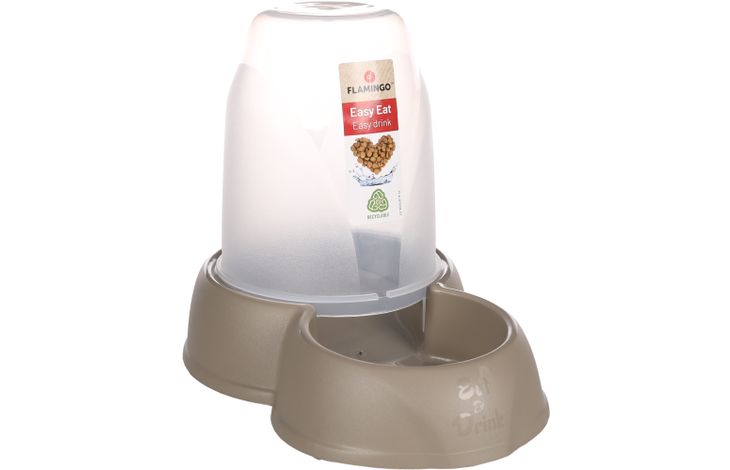Flamingo Voerautomaat & Waterautomaat Zena Taupe