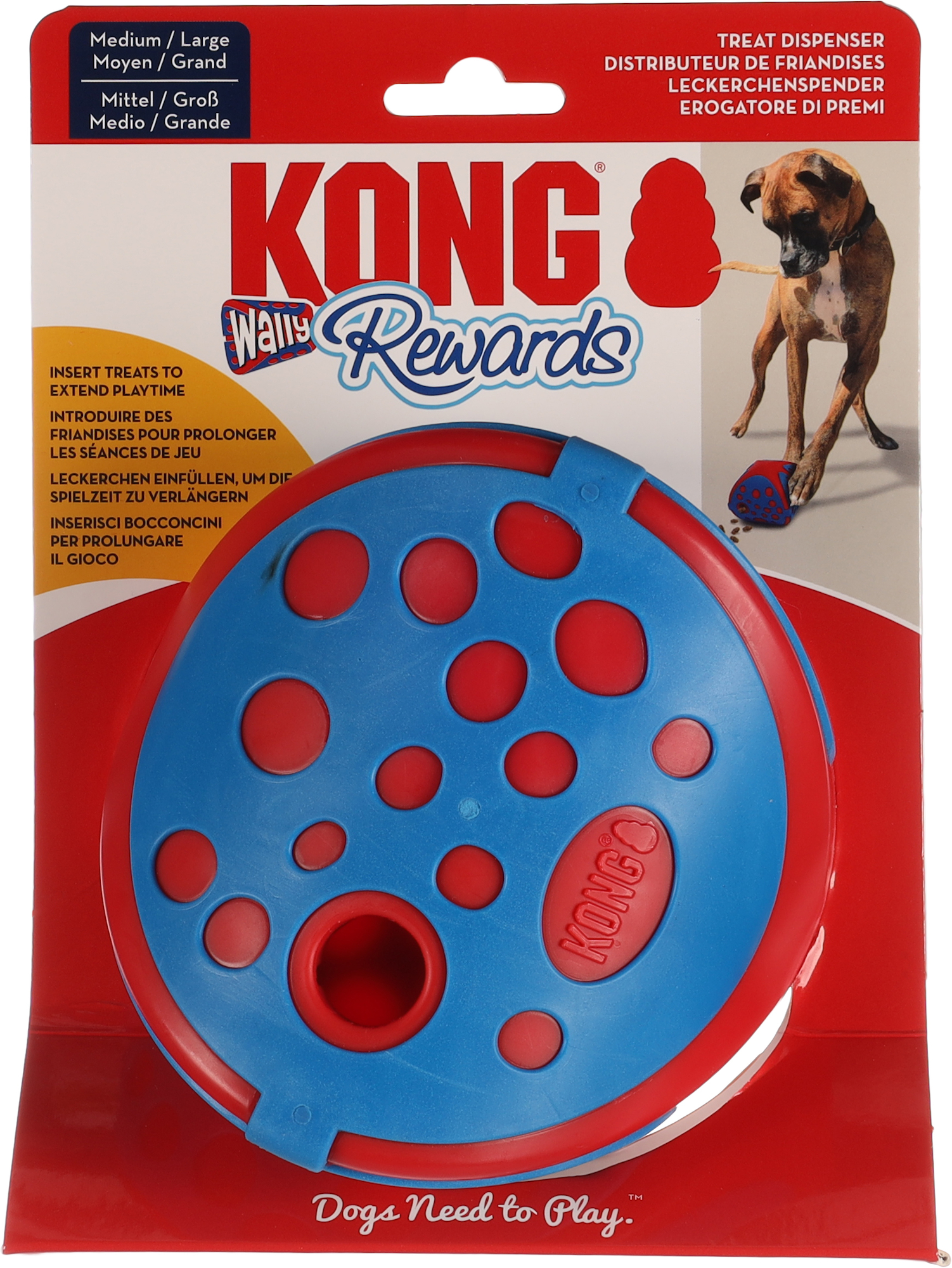 Kong® Kong® Toy Rewards Wally Blue & Red
