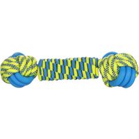 Flamingo Speelgoed Tofla Knoopbal & Touw Geweven Blauw & Geel