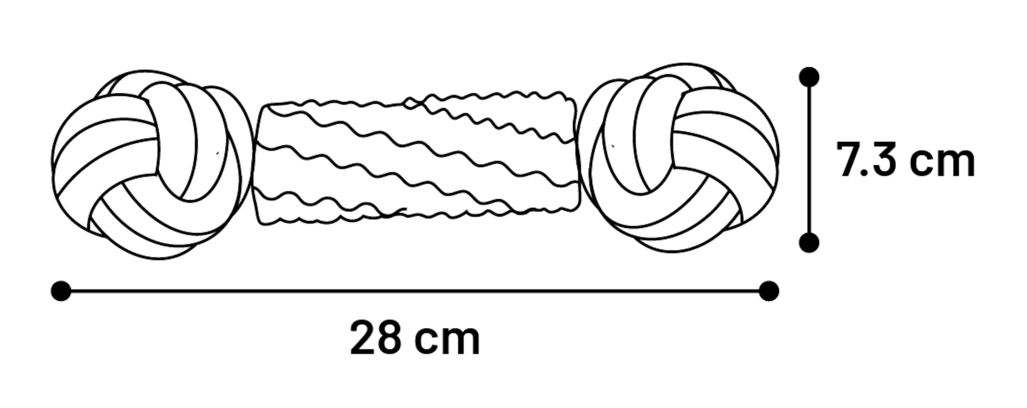 Flamingo Toy Tofla Knotted ball & Cord Woven Blue & Yellow