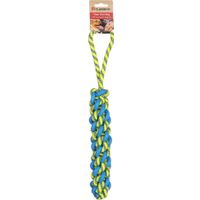 Flamingo Speelgoed Tofla Trektouw & Staaf Geweven Blauw & Geel
