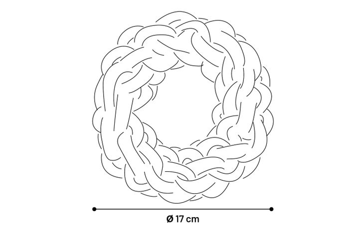 Flamingo Toy Tofla Ring & Cord Woven Blue & Yellow