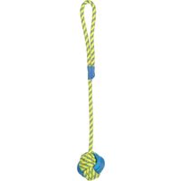 Flamingo Speelgoed Tofla Trektouw & Knoopbal Blauw & Geel