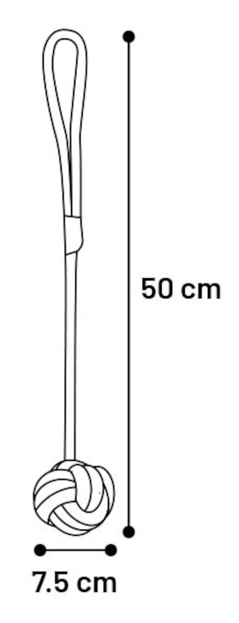 Flamingo Toy Tofla Tug rope & Knotted ball Blue & Yellow