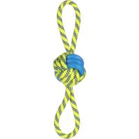 Flamingo Speelgoed Tofla Trektouw & Knoopbal Blauw & Geel