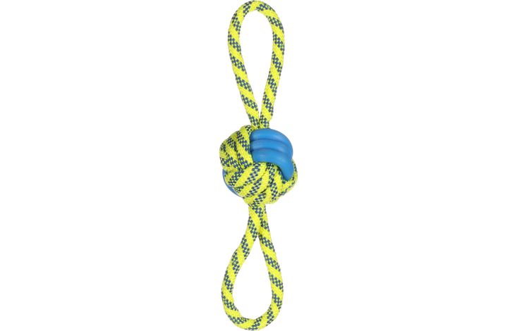 Flamingo Toy Tofla Knotted ball Blue & Yellow