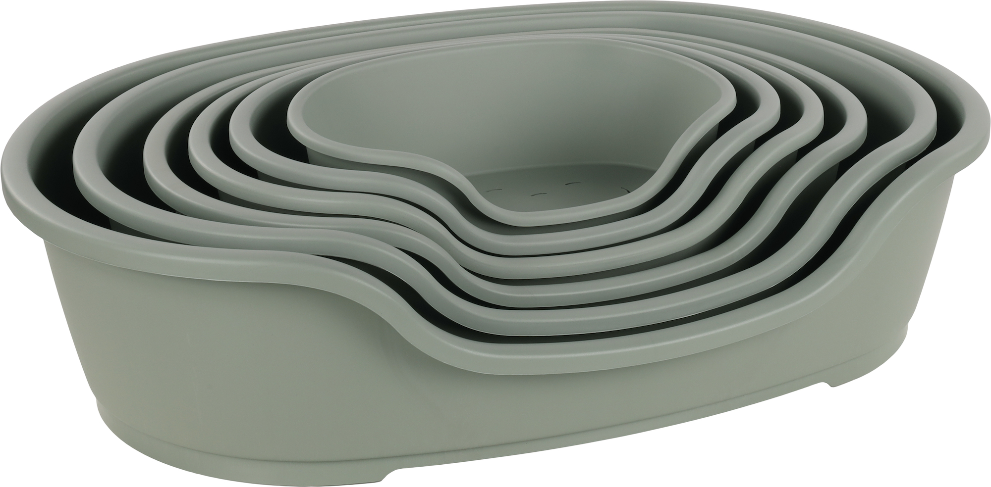 Flamingo Basket Tuck Oval Green XXL