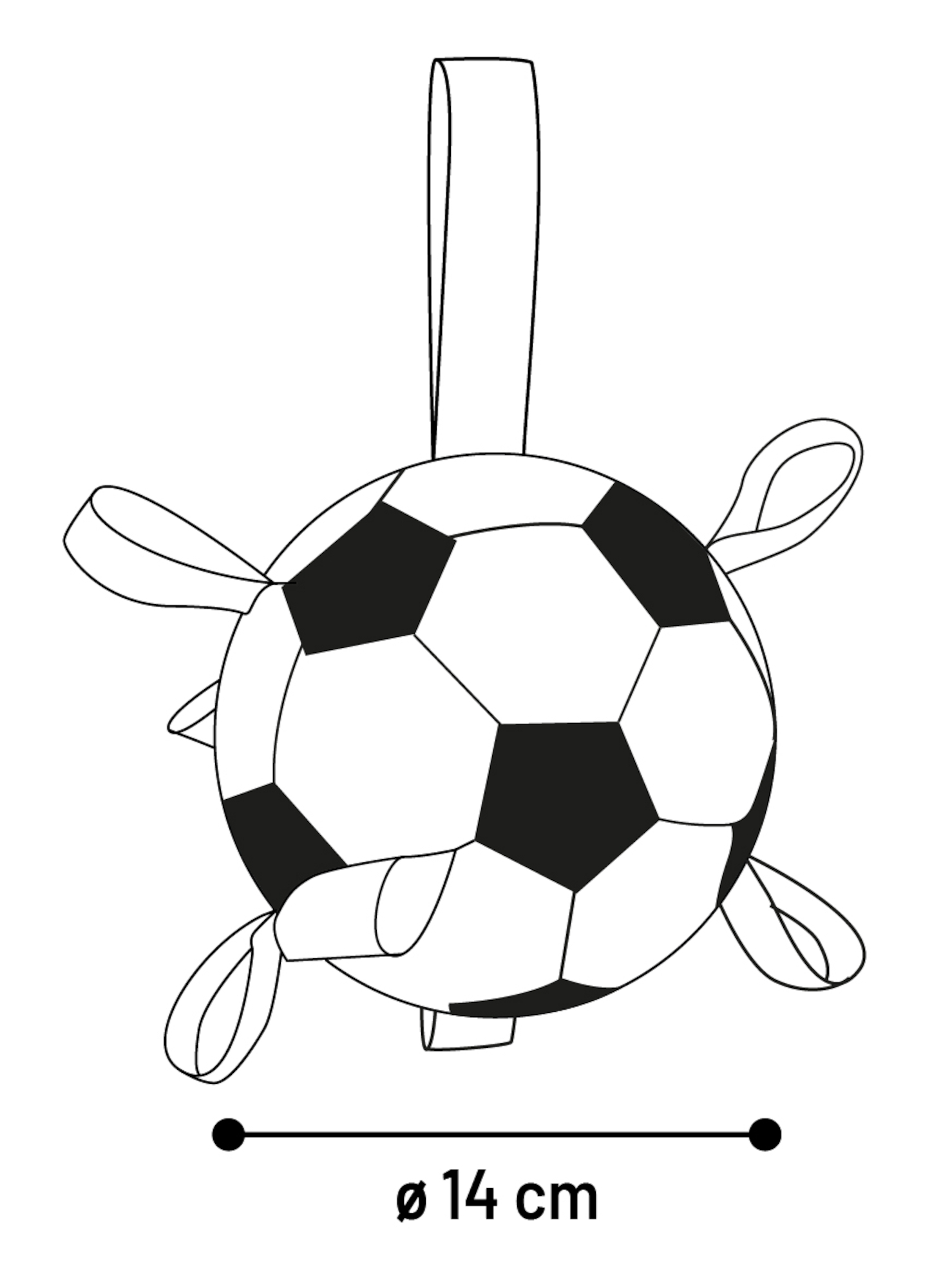 Flamingo Toy Towa Football White & Black