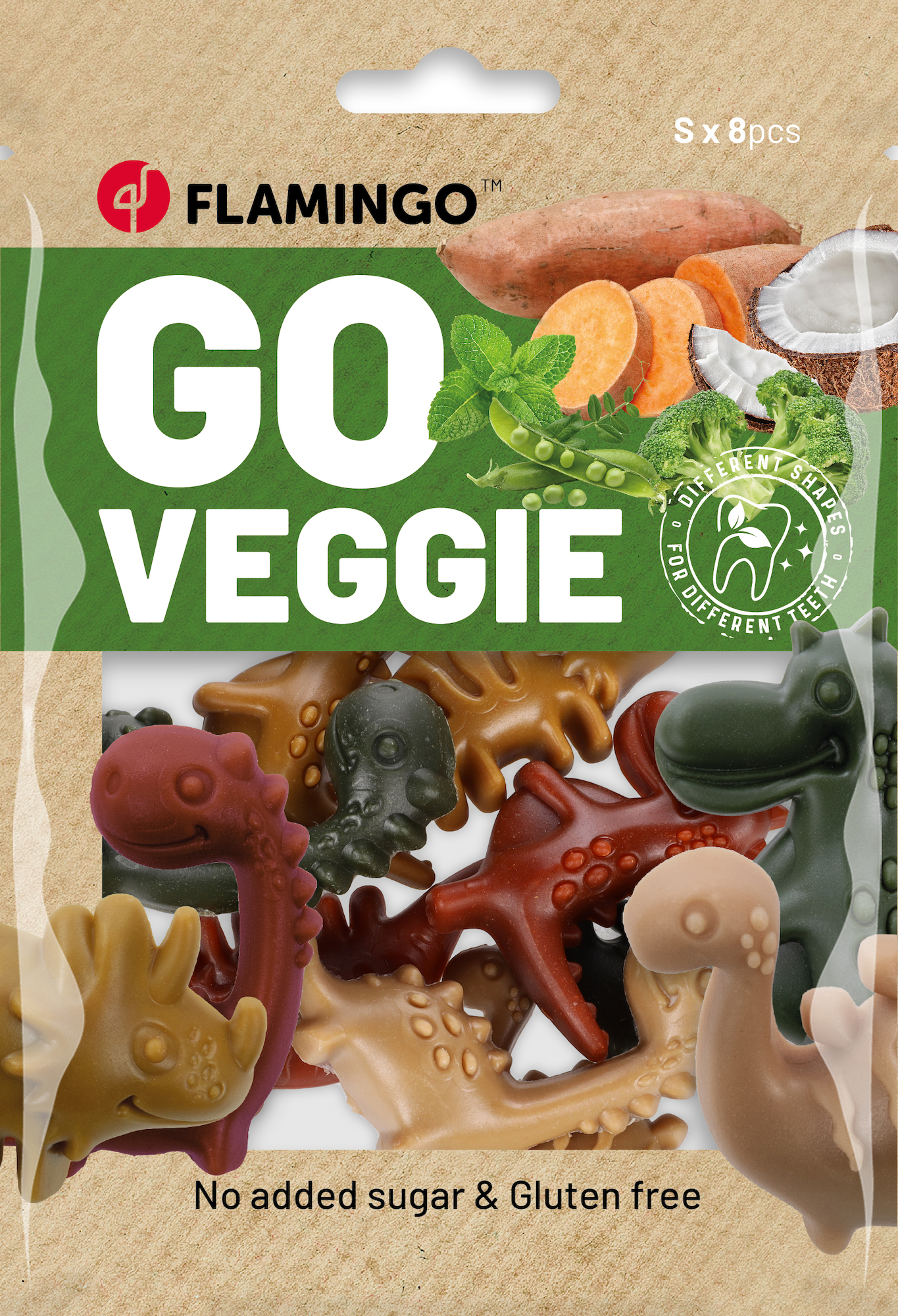 Flamingo Snacks Veggie Dino Mischung