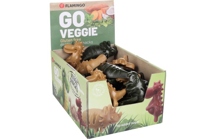 Flamingo Snacks Veggie Dino Brown & Green