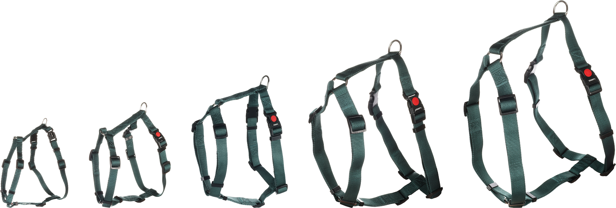 Flamingo Harness H-shape Ziggi Dark green