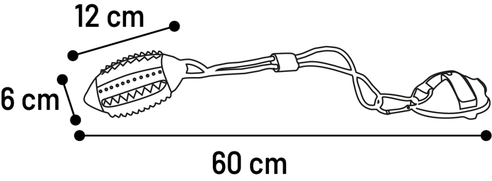 Flamingo Speelgoed Muro Rugbybal en zuignap met touw Rood