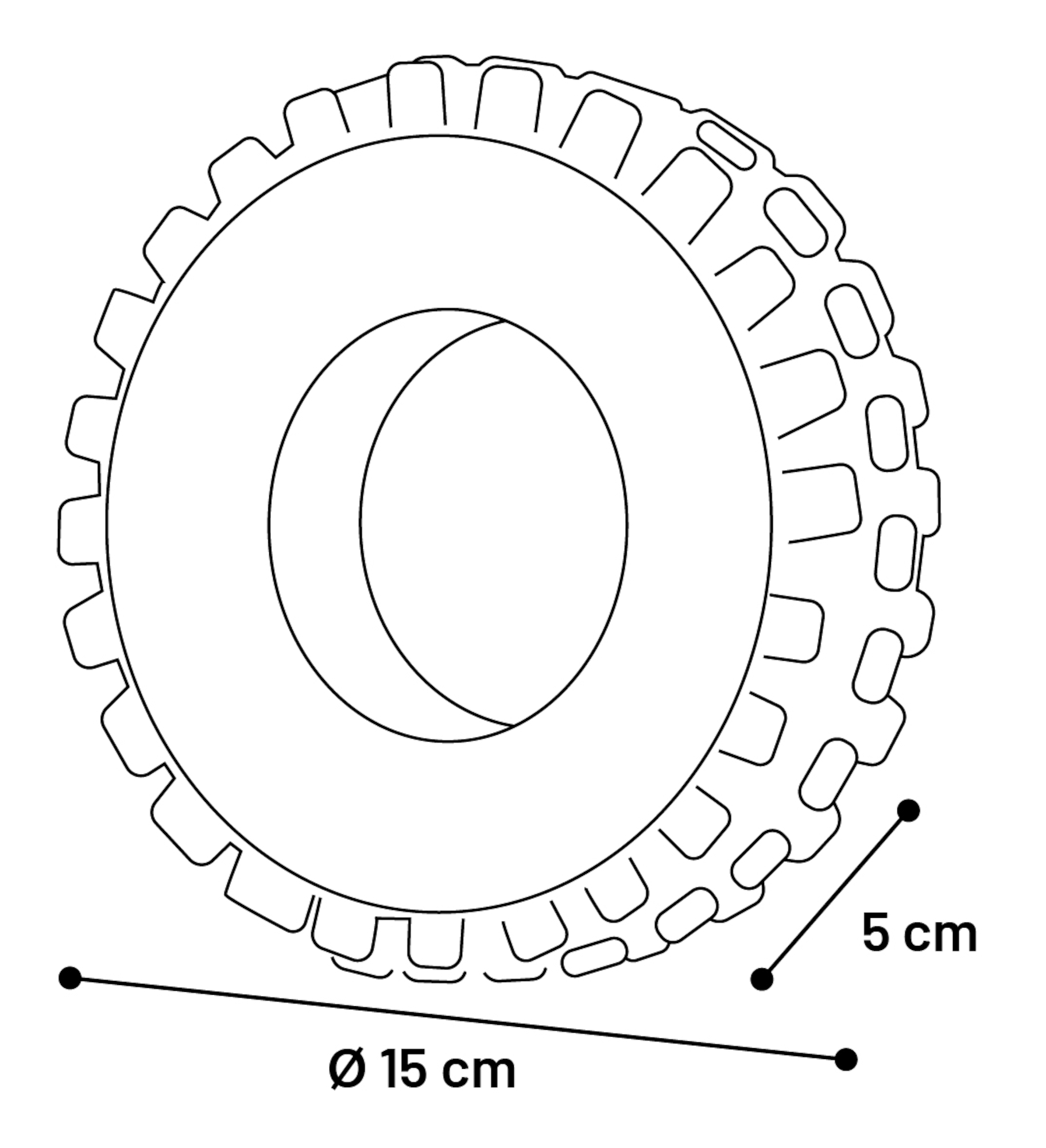 Flamingo Jouet Rubba Pneu Brun