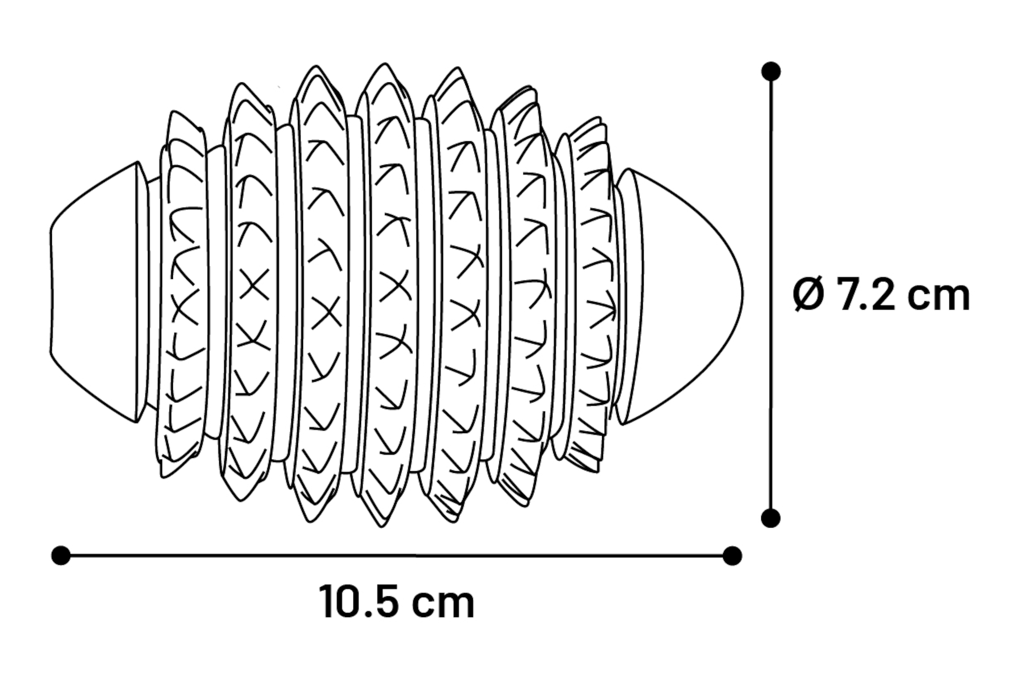 Flamingo Toy Rubba Rugby Brown