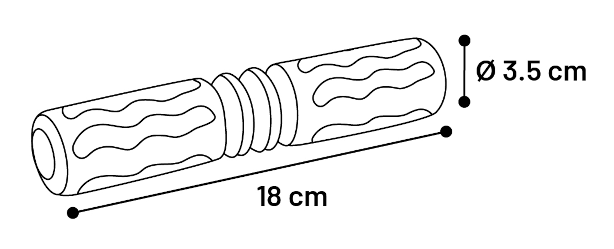 Flamingo Spielzeug Rubba Stick Braun